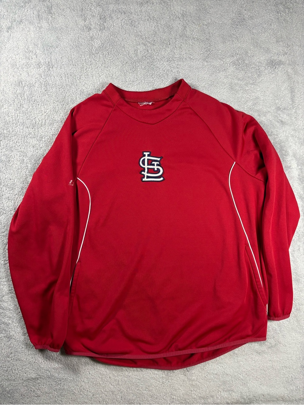 St. Louis Cardinals Red Pullover with Embroidered Logo